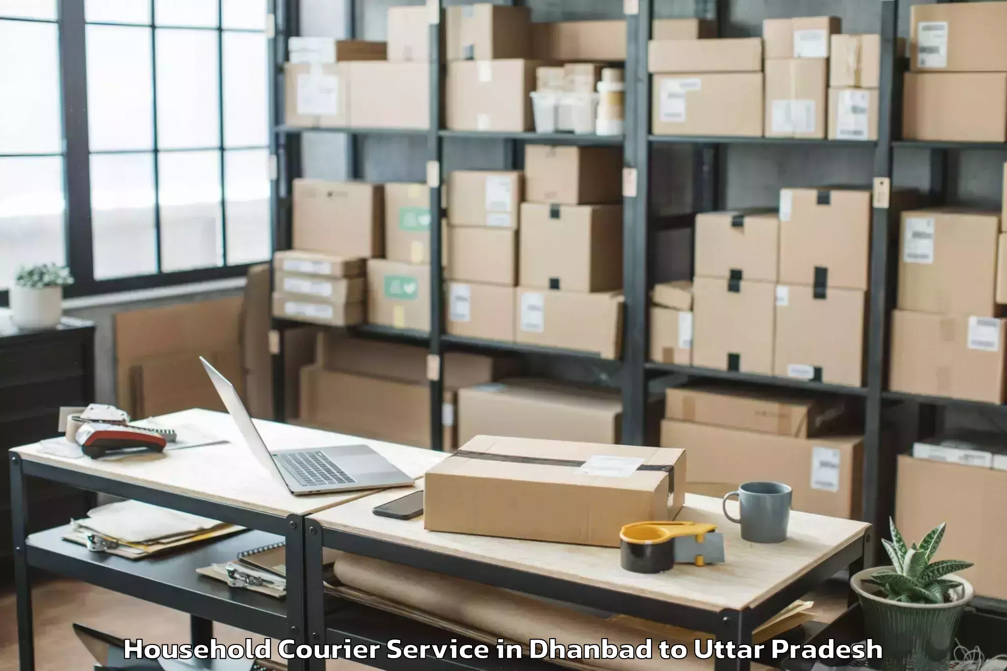 Top Dhanbad to Sahawar Household Courier Available